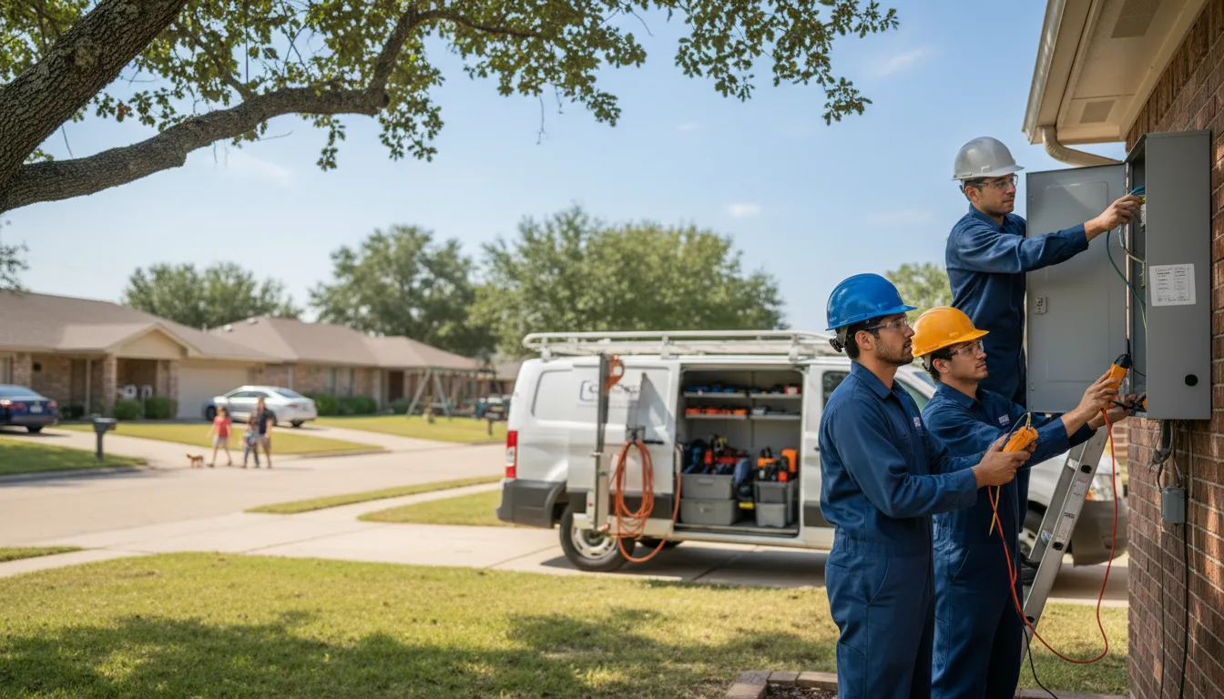 Certified electrician providing emergency electrical services in Diana, TX